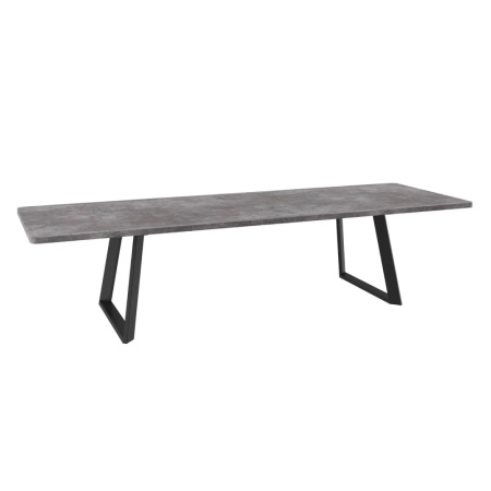 Стол LOFT LUX RADIAL-230, раздвижной 230(330)х110, ДЫМЧАТАЯ КЕРАМИКА/ЧЕРНЫЙ LOFT 230